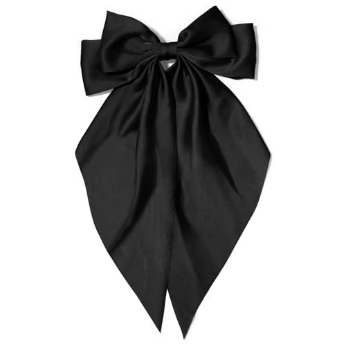 Big Hair Bows for Women: Silky Satin Hair Clips with Long Tails, Cute Ribbons and Coquette Barrettes for Girls | Amazon (US)