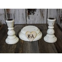 Unity Wedding Candle Holders, Unity Holder Set, Bride & Groom Holder, Wooden Handmade, Shabby Chic Holders, Home Decor | Etsy (US)