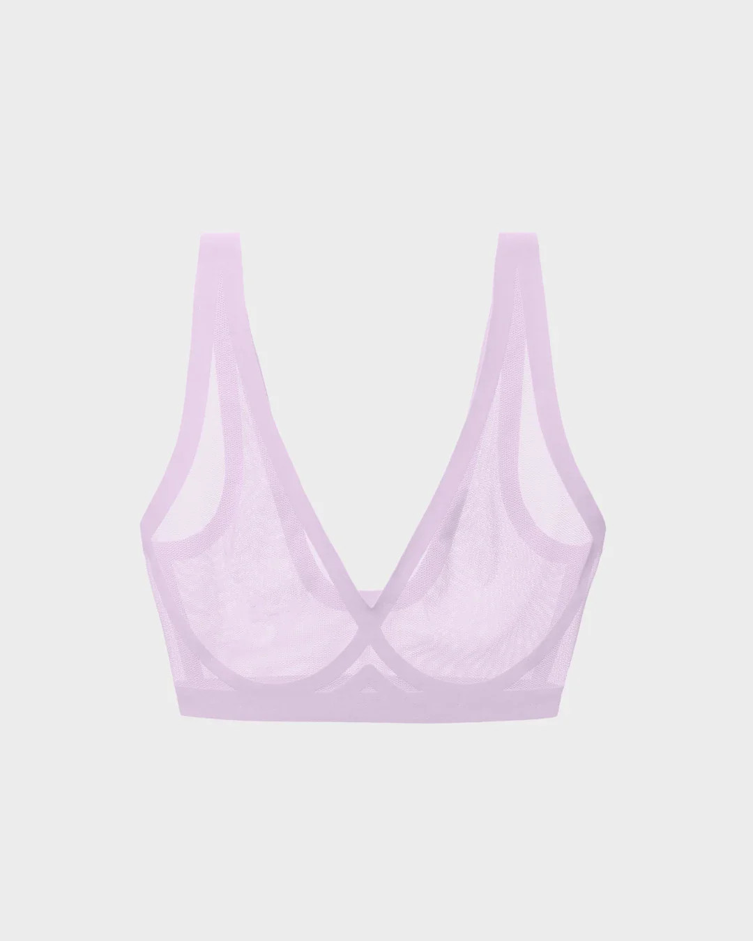 Breathable Pastel Lilac Mesh Bralette – Seamless, No Wire | EBY (US)