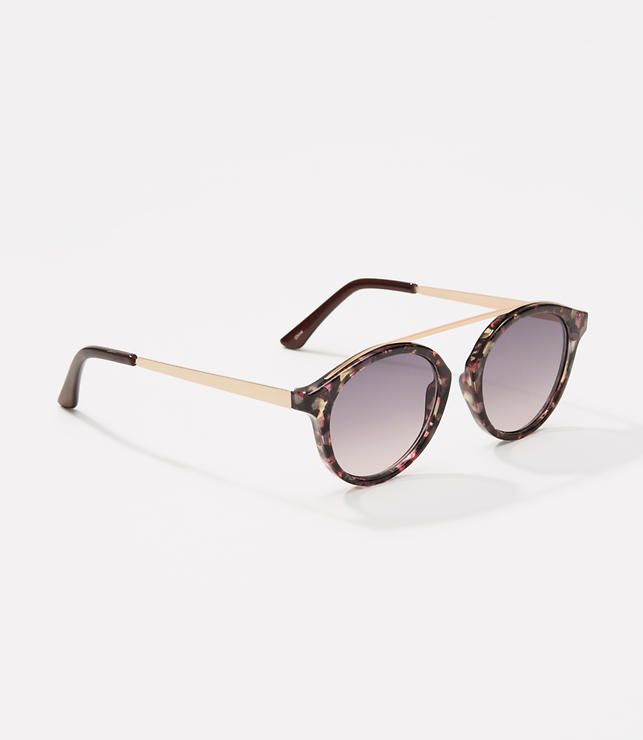 Bar Round Sunglasses | LOFT