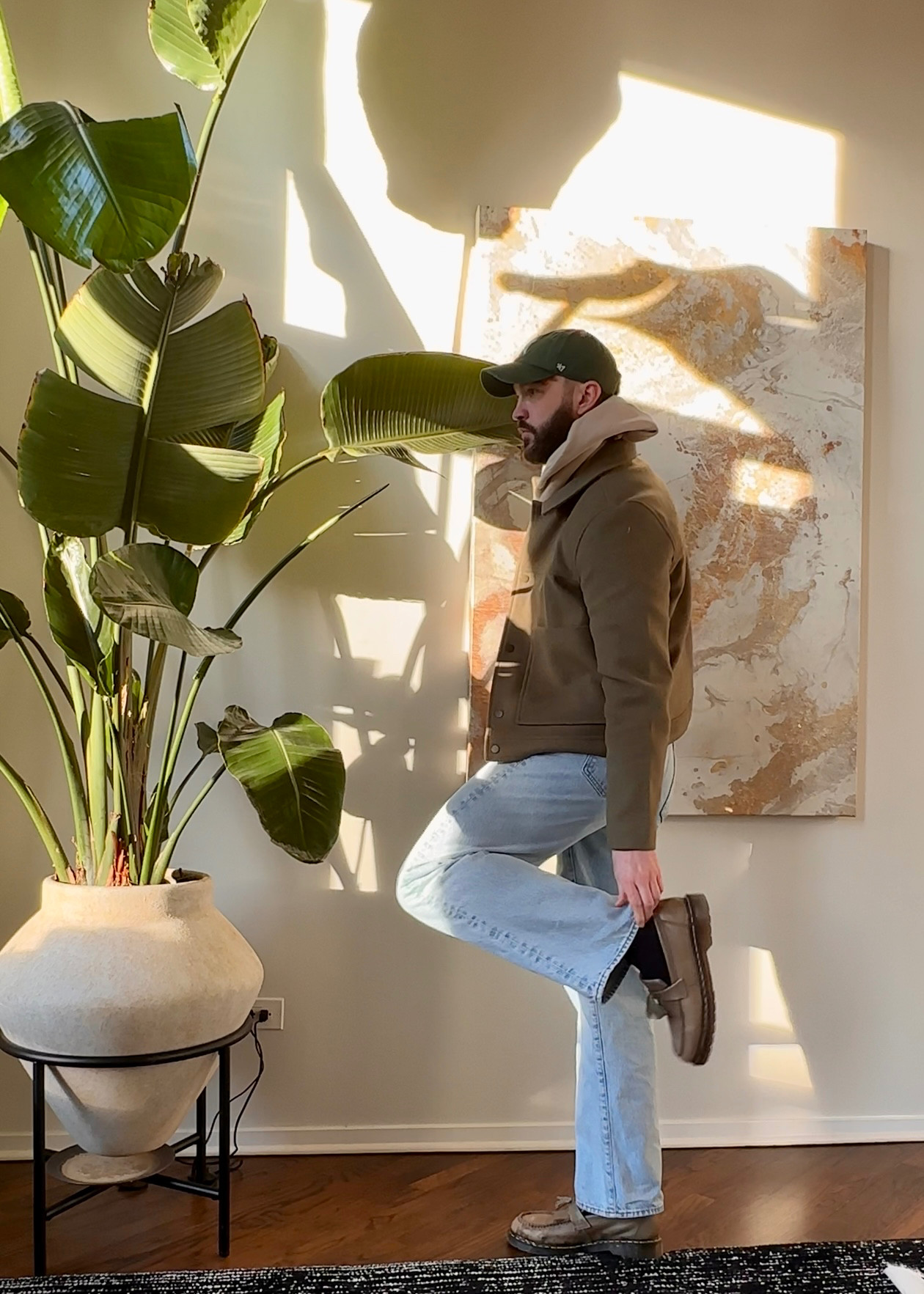 Recreate the most-asked-about corner in my apartment with these linked pieces - including the pot, plant stand, and affordable oversized art options. 

 #LTKHome #LTKStyleTip #LTKMens