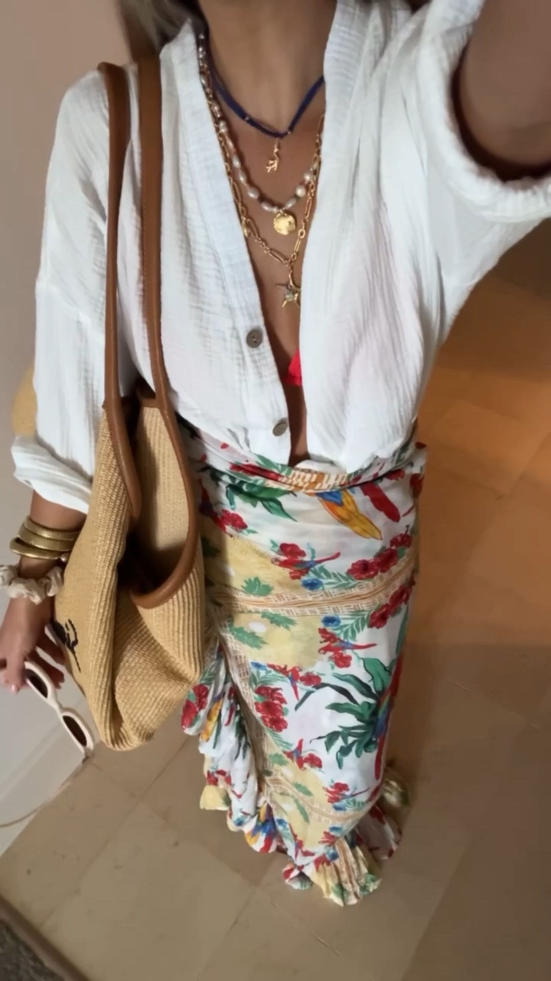 Beach day outfit 🌺 My gaze top is HDYWT!

#LTKFindsUnder100 #LTKootd