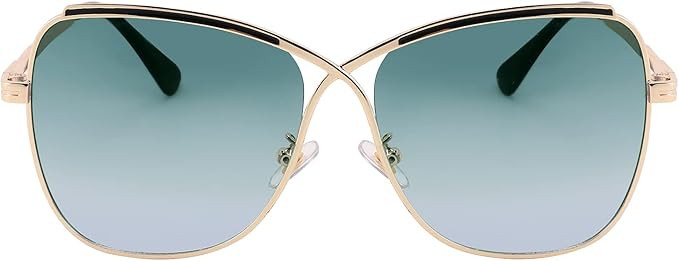 FEISEDY Womens Cute Sunglasses Oversized Butterfly X Shape Design Cateye Lady Sunglasses B2738 | Amazon (US)