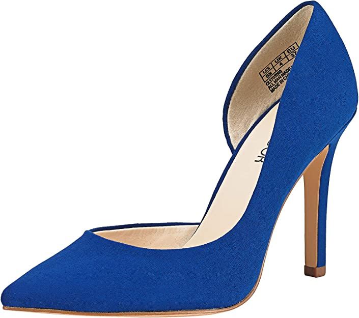 JENN ARDOR Stiletto High Heel Shoes for Women: Pointed, Closed Toe Classic Slip On Dress Pumps | Amazon (US)