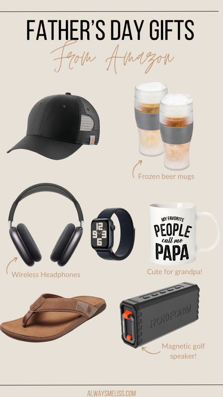 Amazon has so many great Father’s Day gift ideas! Apple Watch is always a favorite. Sandals are a great gift for any man! Love the mug for grandpa.

Fathers Day gift ideas
Amazon 
Gift guide

#LTKSeasonal #LTKGiftGuide #LTKMens