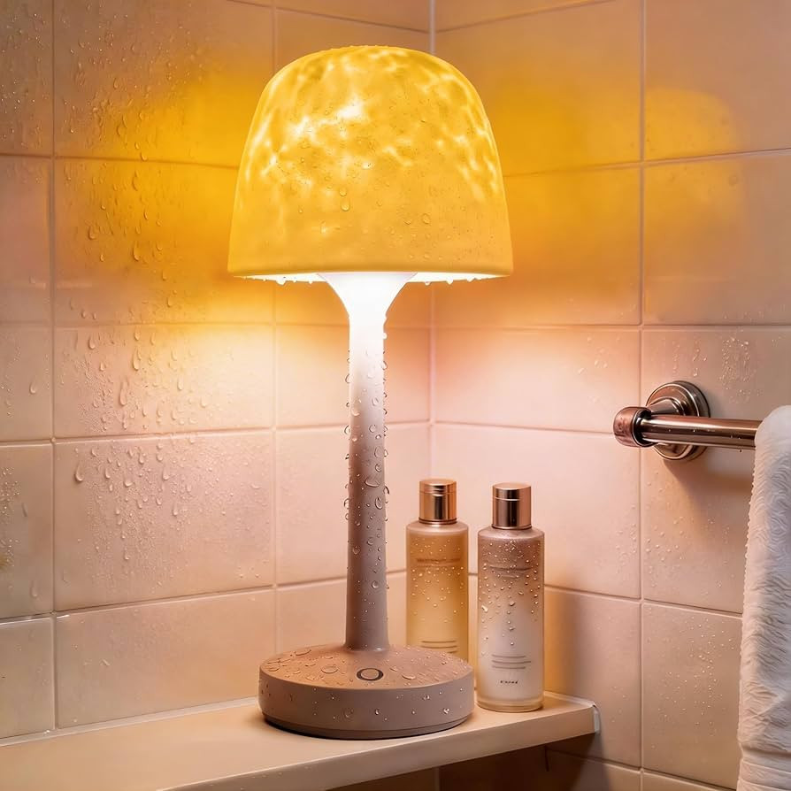 SAIWEYA Spa-Like Waterproof Bathroom Shower Lamp with 16 Color Ocean Wave Projector, 2-in-1 Recha... | Amazon (US)