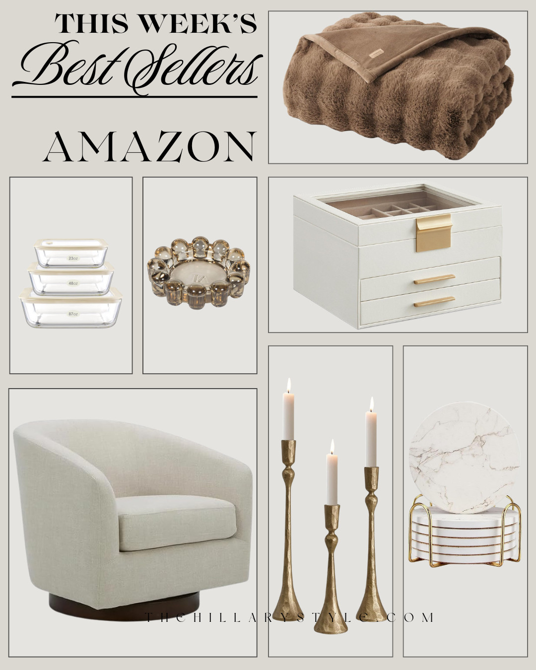 THIS WEEK’S BEST SELLERS — AMAZON 🤍✨
Your most-loved home finds of the week — cozy textures, modern storage, timeless décor, and those quiet-luxury pieces that instantly elevate any space. These are the items everyone is loving right now, and they truly make a beautiful impact. 

 #amazonhome #bestsellers #thehillarystyle #LTKGiftGuide #LTKHoliday #LTKHome