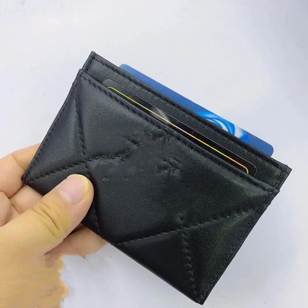 Card Holders Card bag lady wallet luxury brand designer purse quality sheepskin wallet sanded bet... | DHGate