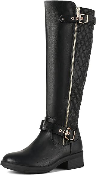 DREAM PAIRS Women's Wide Calf Comfortable Winter Knee High Boots | Amazon (US)