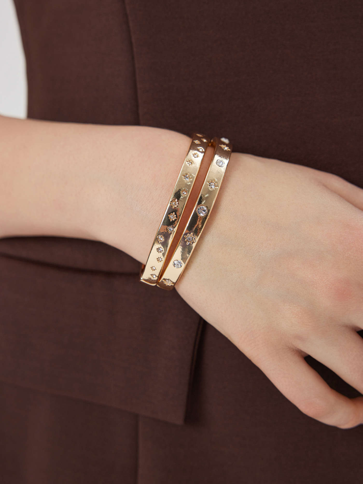 2PCS RHINESTONE BANGLE BRACELET SET $17.90 | Cider