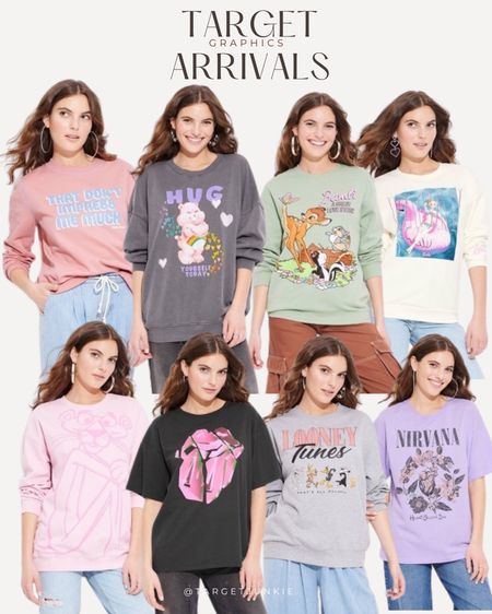 New graphic tees & sweatshirts! Select styles 30% off 

Target finds, Target deals, Target fashionn

#LTKSpringSale #LTKfindsunder50 #LTKstyletip