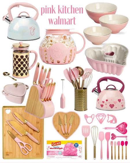 Pink kitchen items from Walmart