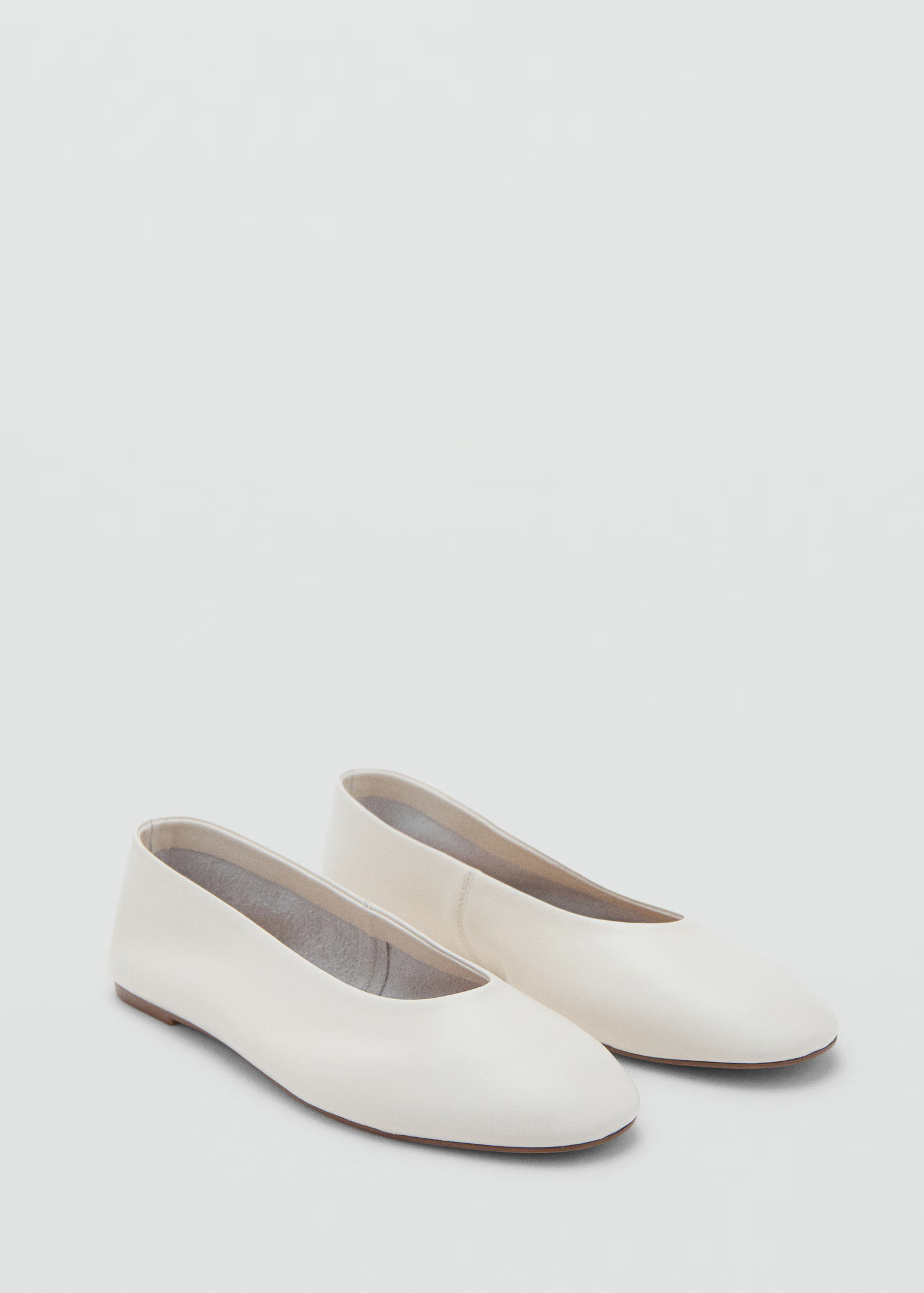 Leather ballet flats - Women | MANGO United Kingdom | MANGO (UK)