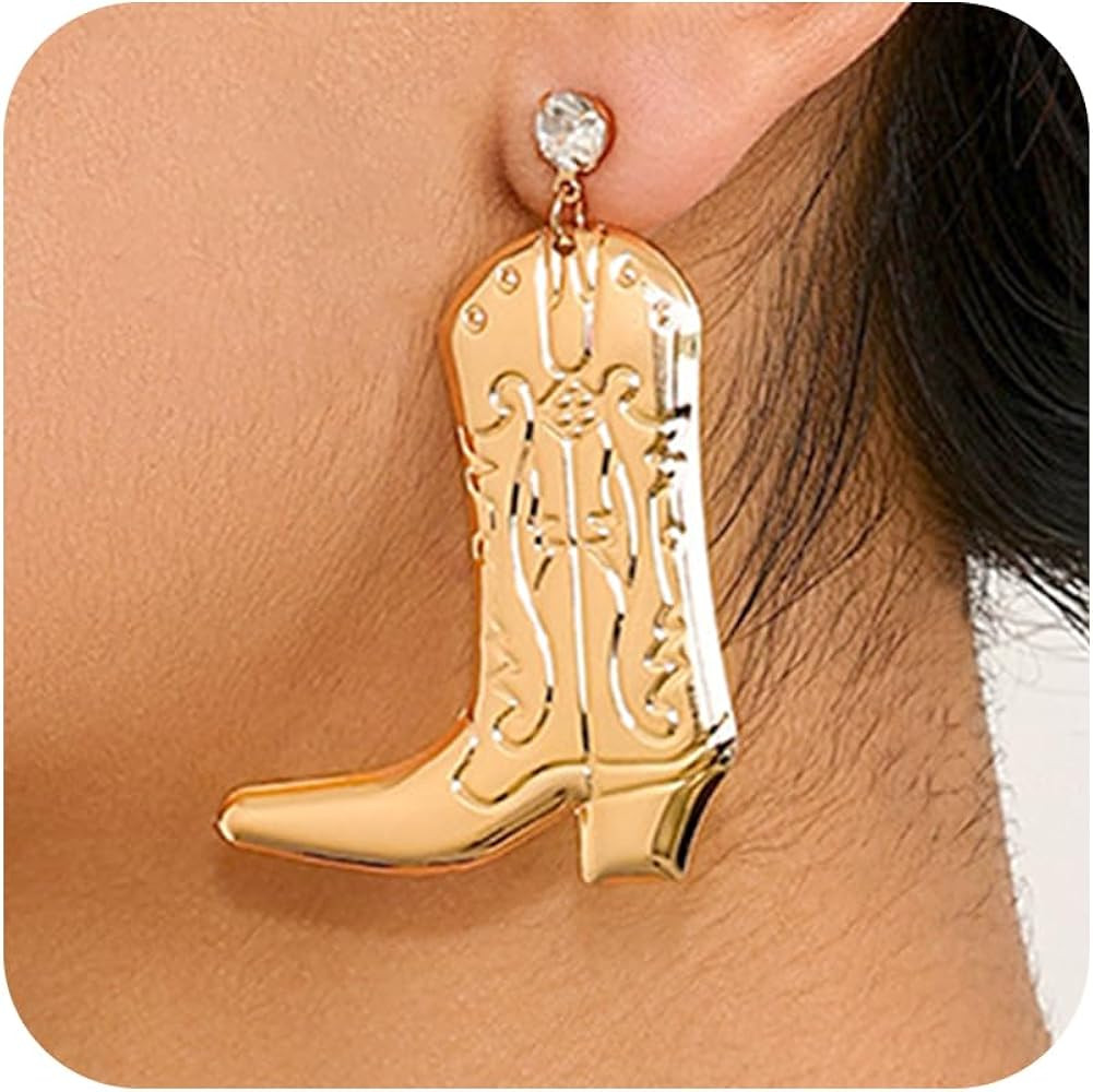 Western Cowgirl Earrings for Women Cowboy Hat Cowboy Boot Dangle Earrings Country Drop Earring Va... | Amazon (US)
