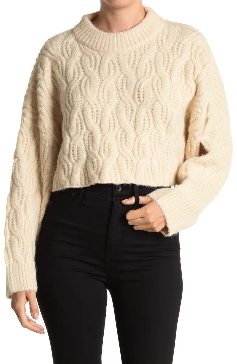 Braided Knit Cropped Sweater | Nordstromrack | Nordstrom Rack