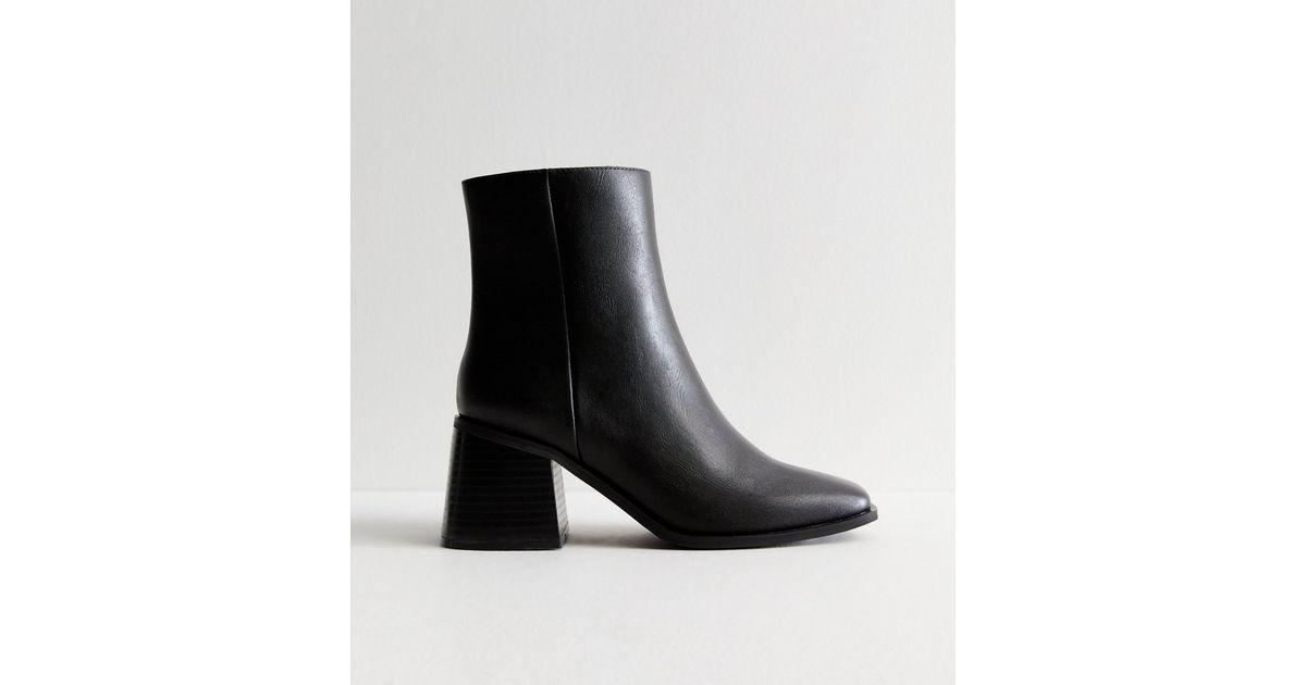 Black Block Heel Ankle Boots | New Look | New Look (UK)