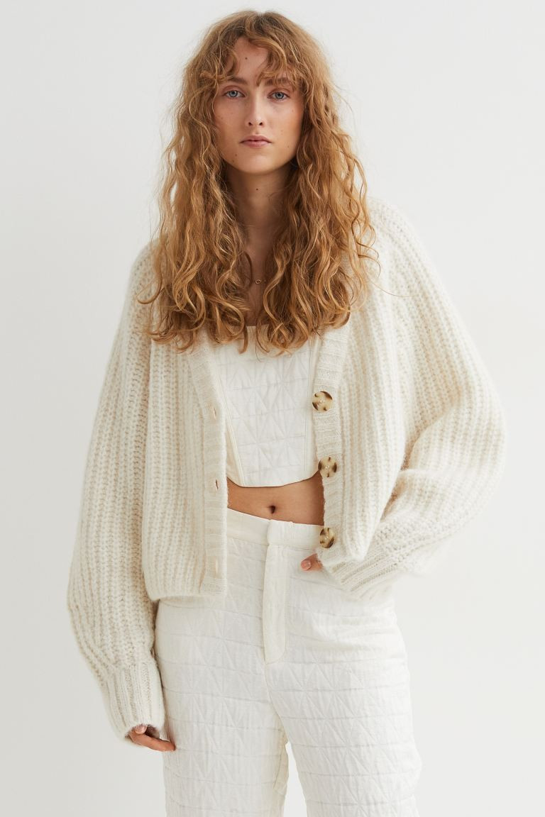 Rib-knit Wool-blend Cardigan | H&M (US + CA)
