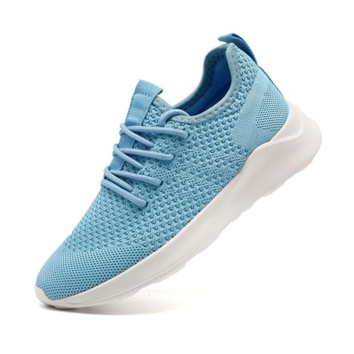 WYGRQBN Women's Walking Shoes Lightweight Tennis Fashion Sneakers Sports Workout Gym Shoes for Running Light_Blue US Size 8.5 | Amazon (US)