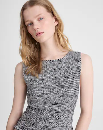 Smocked Boatneck Tank in Stripe | Madewell