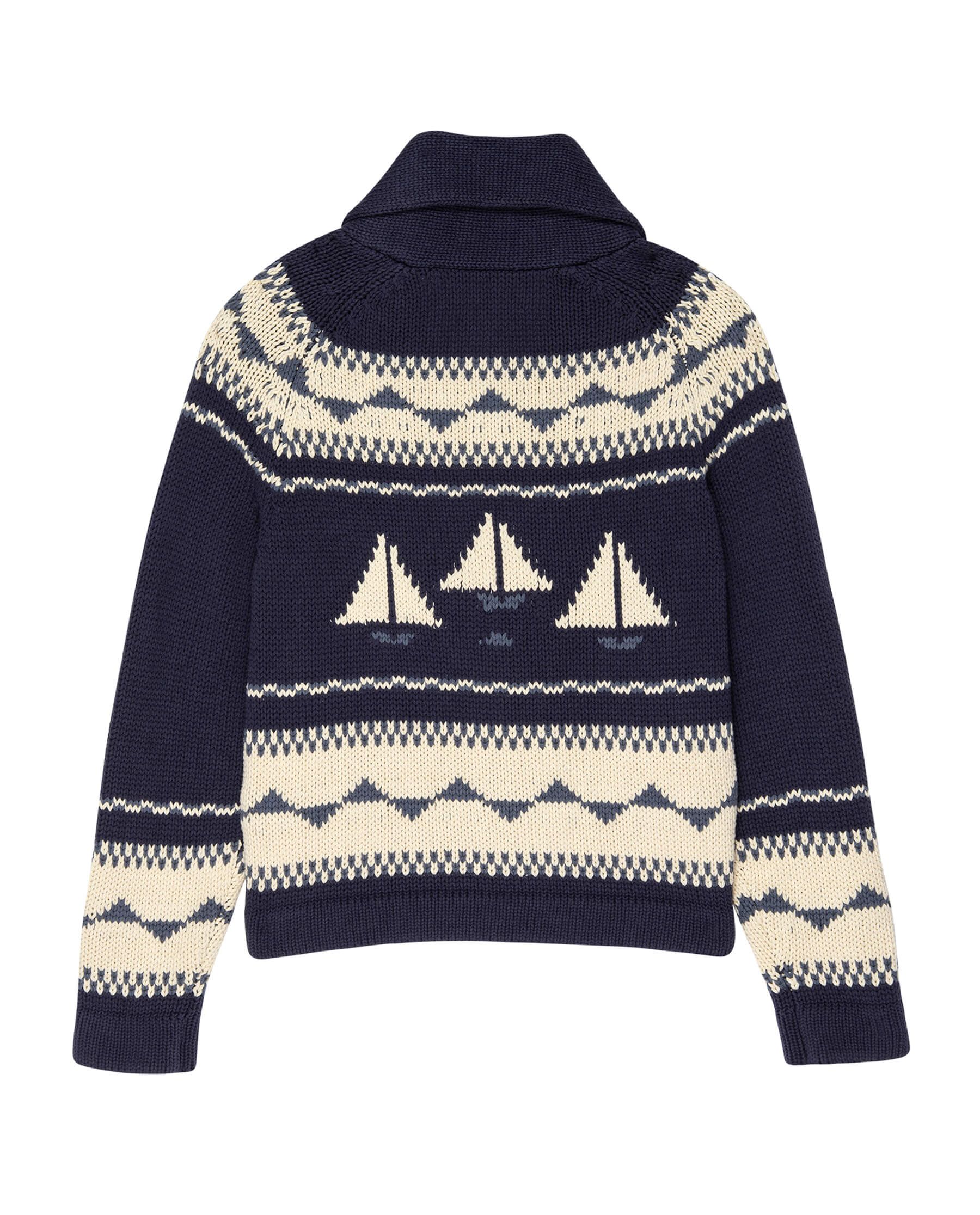 The Sailboat Lodge Cardigan. | THE GREAT.