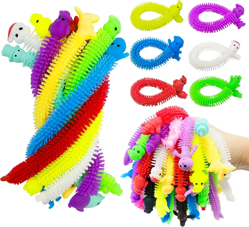 24 Pack Christmas Stretchy Strings Sensory Fidget Toys Pack with Santa Claus,Snowman,Elk,Great fo... | Amazon (US)