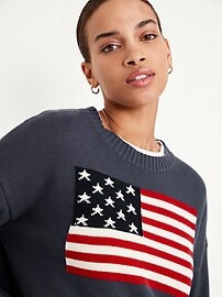 Crew-Neck Flag Sweater | Old Navy (US)