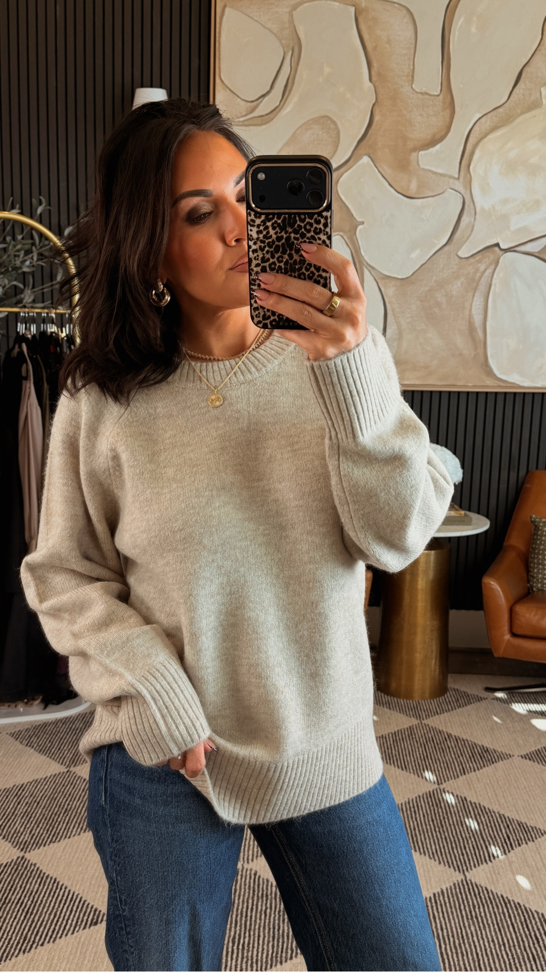 Dynamite’s Black Friday sale! 

30% off sitewide! 

In a small in sweater 
25 in jeans 

#LTKCyberWeek #LTKSaleAlert