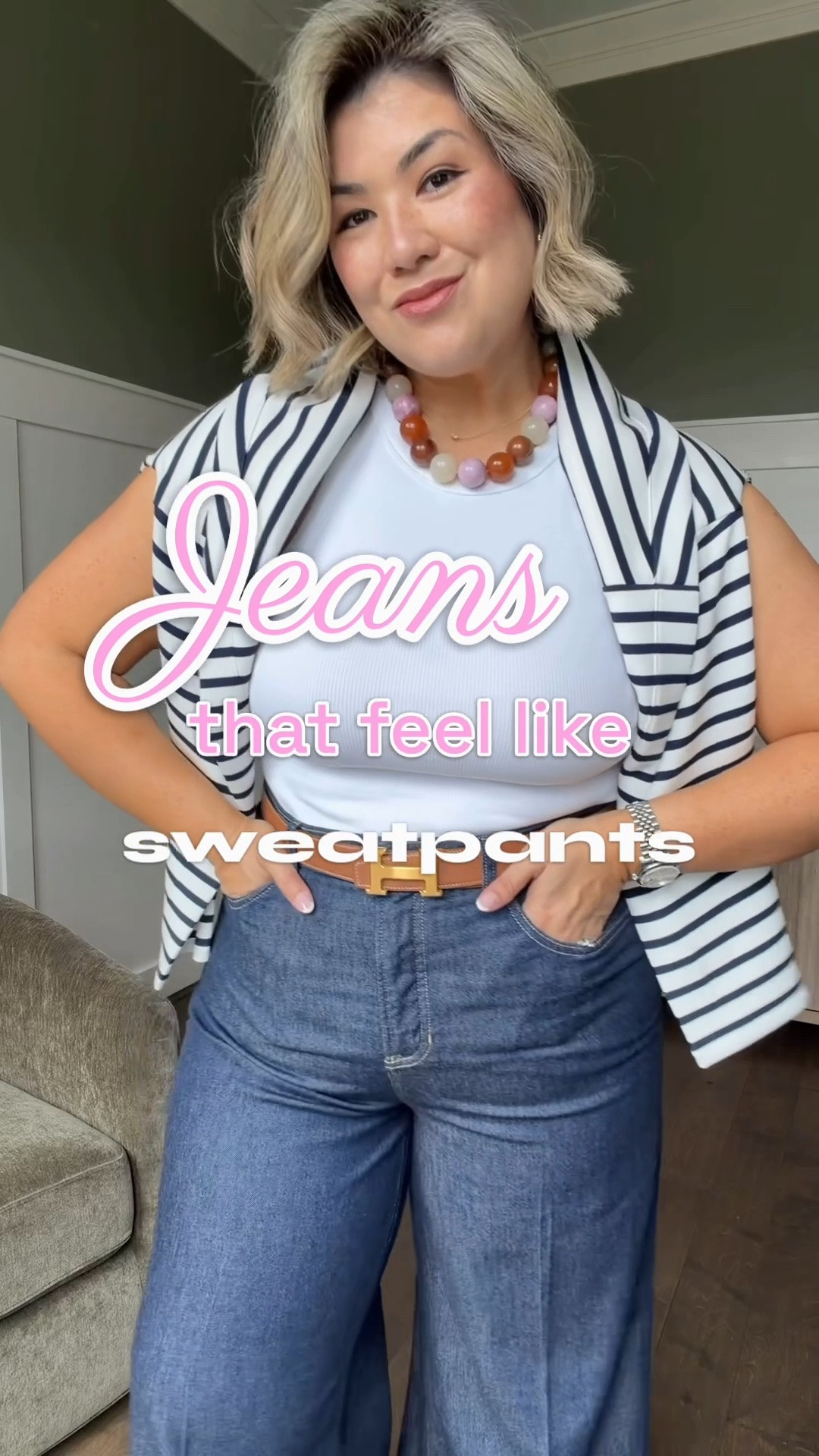 Just saw that my ultra lightweight authentic 360 wide leg jeans got marked down. I cannot recommend these enough. They honestly feel like you were wearing sweatpants. They are that comfortable! I have these jeans in three of the four washes and they have a place in my closet forever. I also have both the petite and the regular inseam. I can wear the petite with my flats and sneakers while I can wear the regular inseam with a minimal heel or my platform sneakers. For reference I am 5’5” tall.

#LTKSaleAlert #LTKOver40 #LTKMidsize