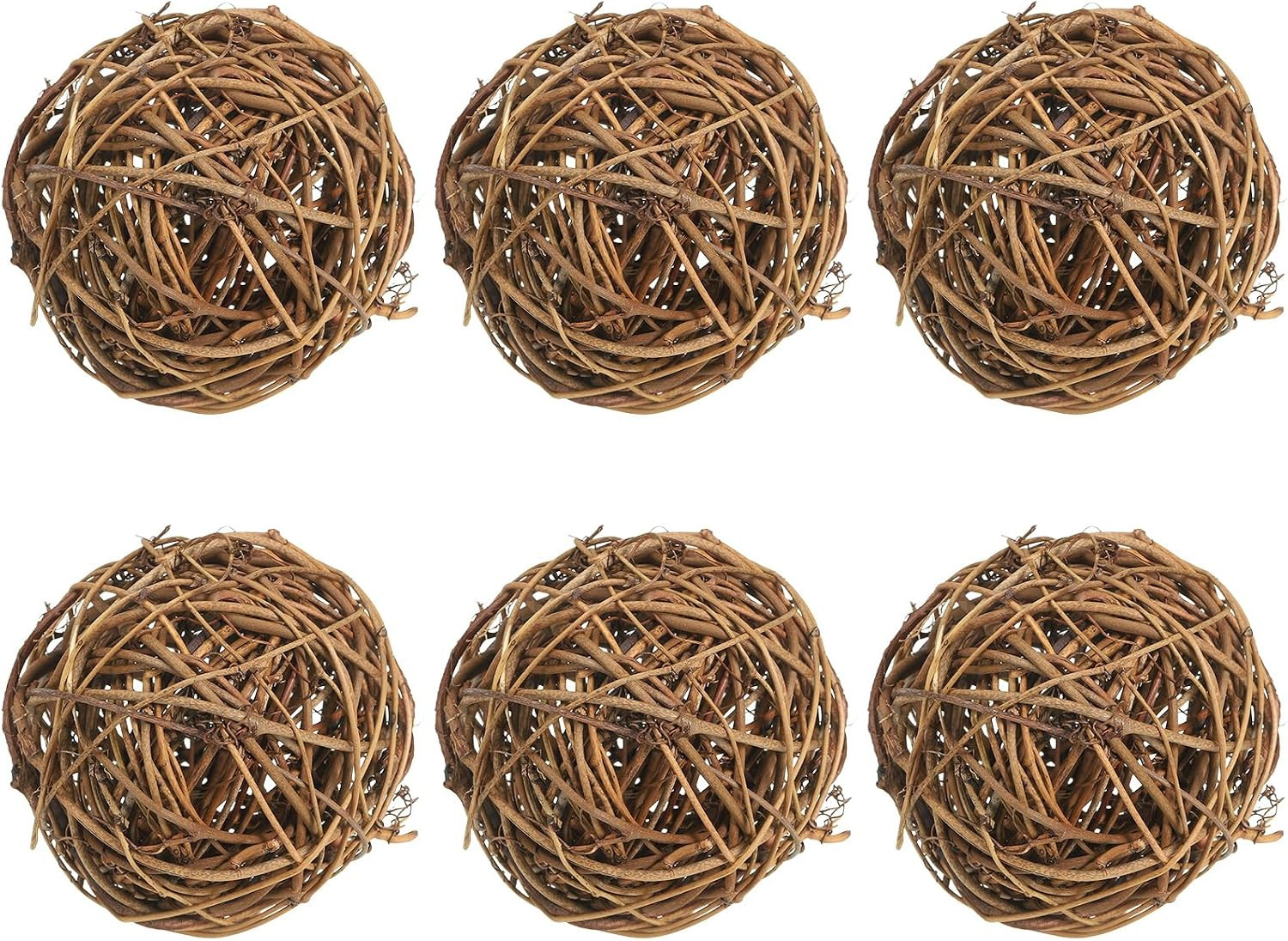 PATIKIL 3 Inch Wicker Rattan Balls, 6 Pcs Decorative Balls for Centerpiece Bowls Wedding Party Ho... | Amazon (US)
