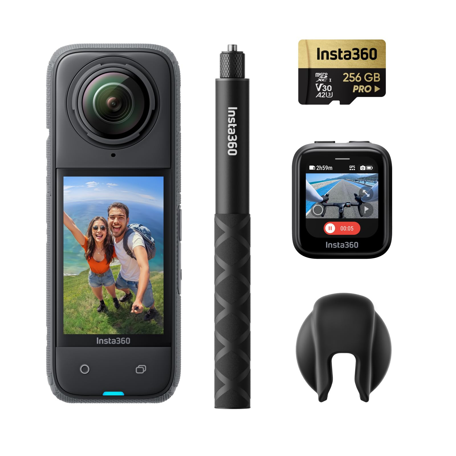 Insta360 X4 GPS Bundle- 8K Waterproof 360 Action Camera, 4K Wide-Angle Video, Invisible Selfie St... | Amazon (US)
