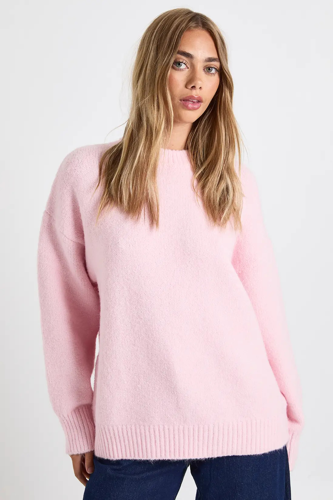 Super Soft Chunky Knit Crew Neck Oversized Jumper | Boohoo.com (UK & IE)