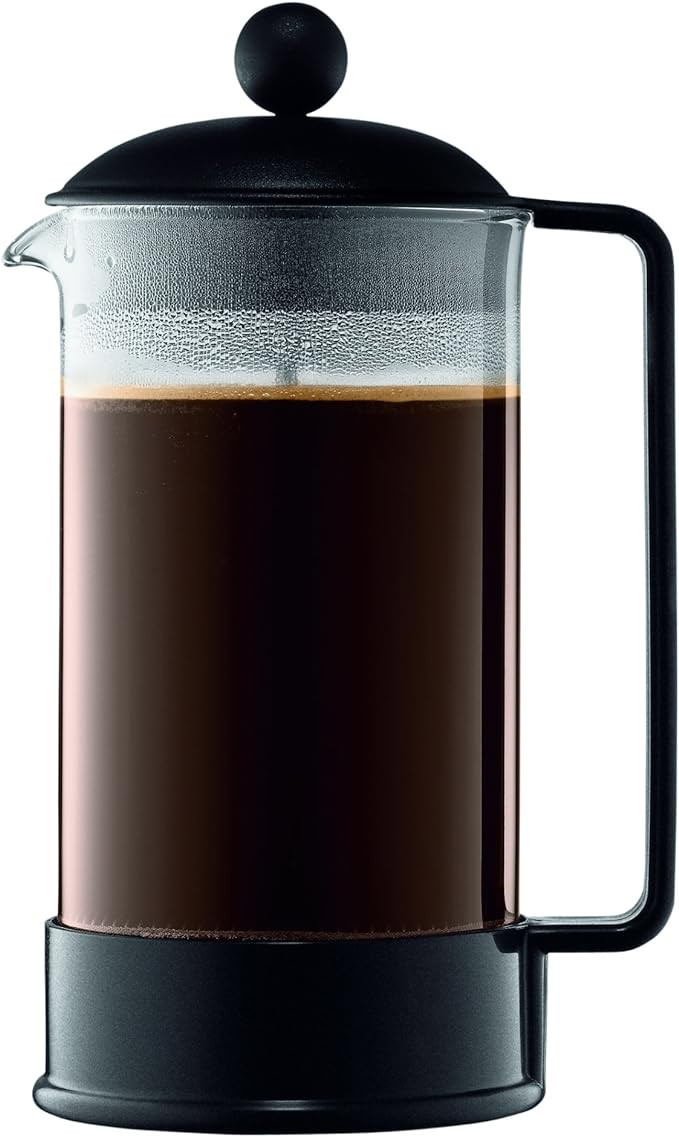 Bodum 34 oz Brazil French Press Coffee Maker, High-Heat Borosilicate Glass, Black - Made in Portu... | Amazon (US)