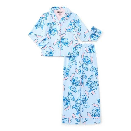 Lilo & Stitch Girls Coat and Pants Pajama Set 2-Piece Sizes 4-12 | Walmart (US)