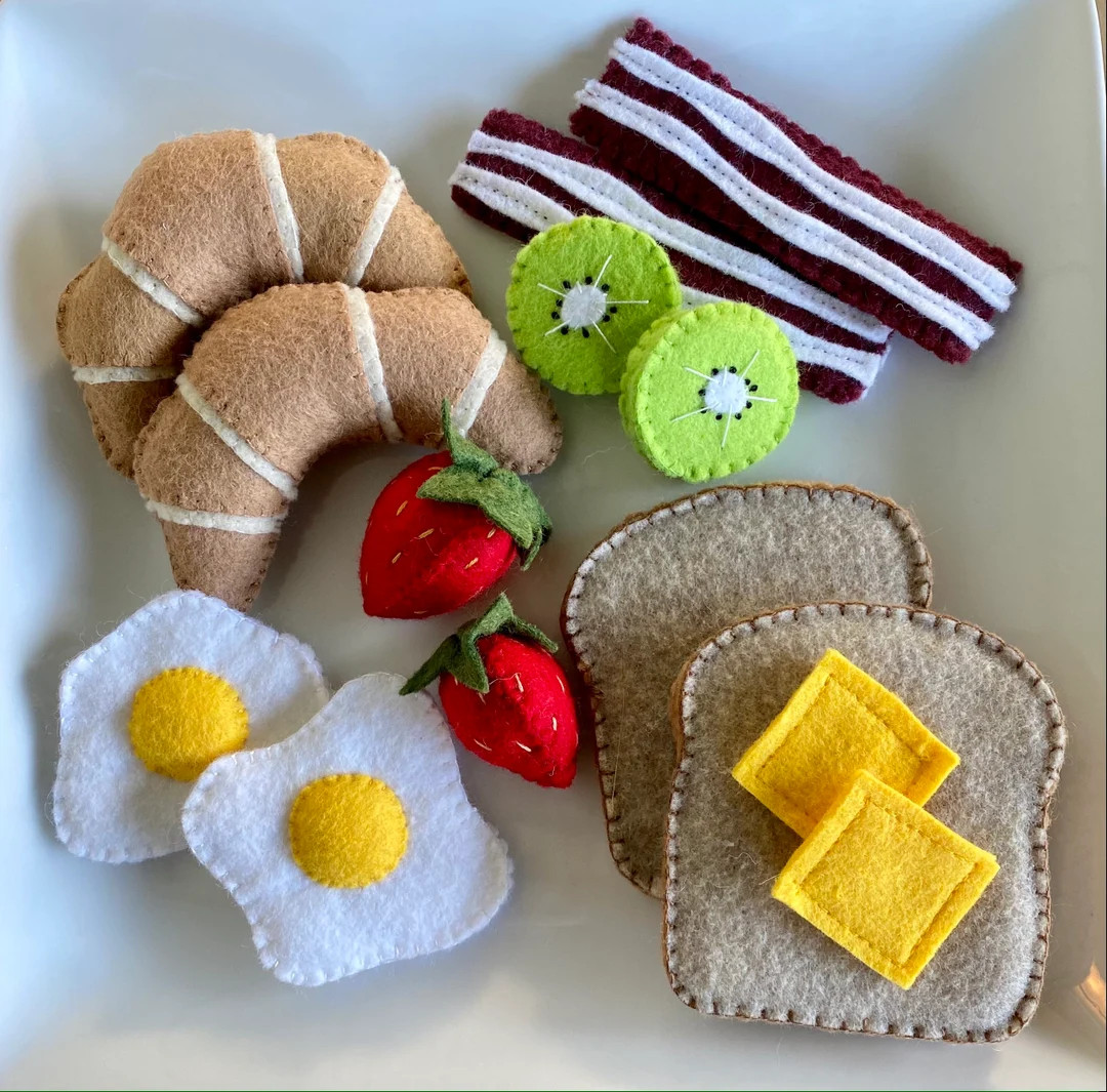 Felt Breakfast/felt Food/felt Toast/felt Strawberries/felt Eggs/play Food - Etsy | Etsy (US)