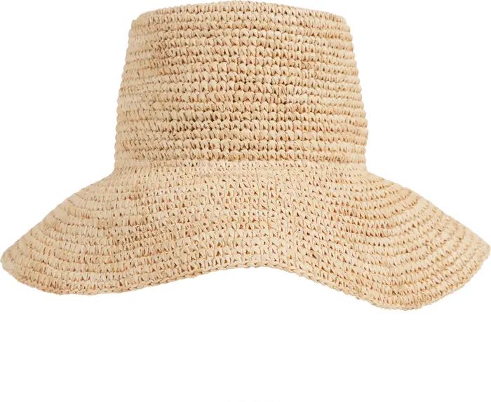 Crochet Bucket Straw Sun Hat | Nordstrom Rack