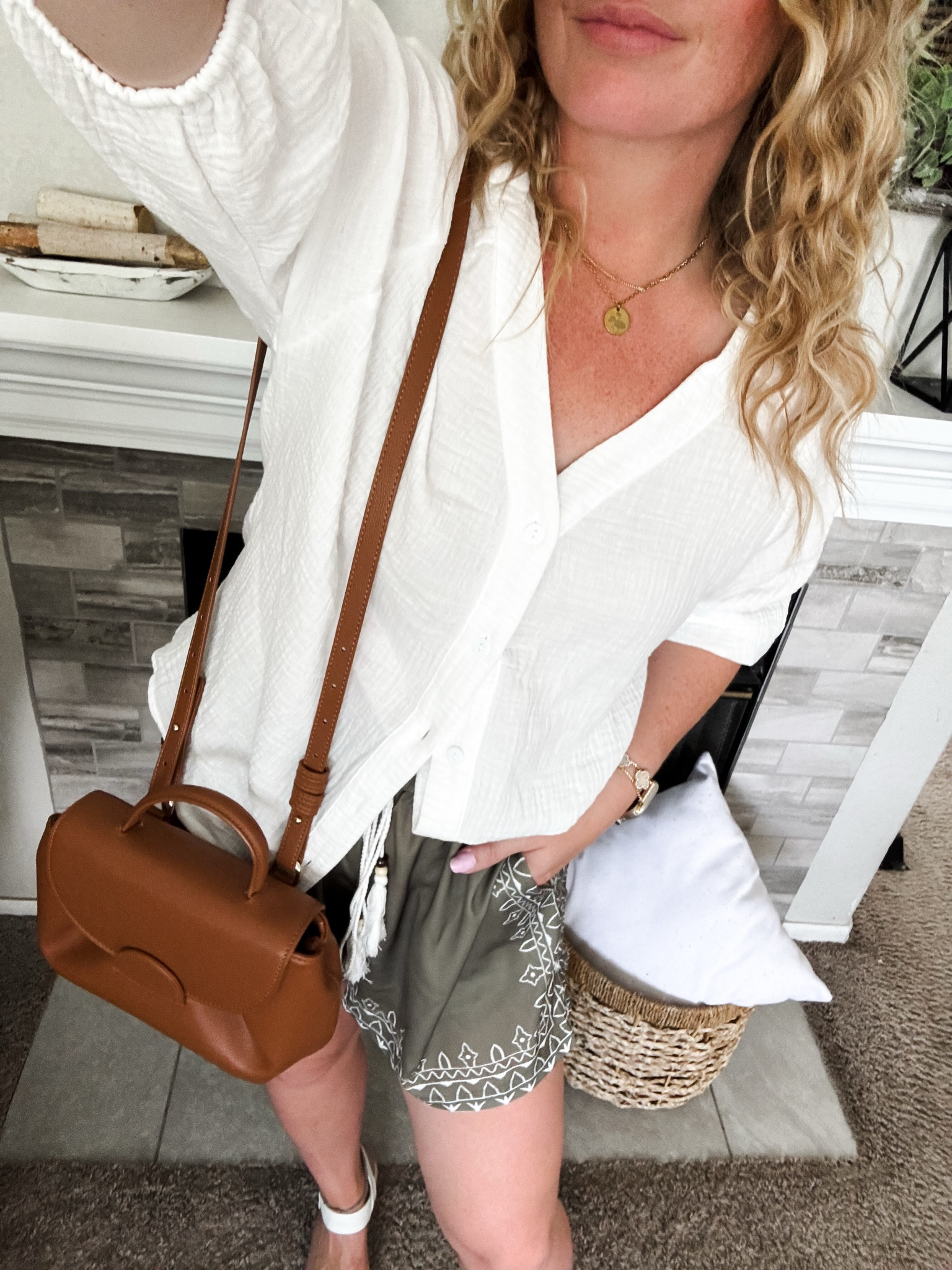 @Cupshe cotton gauze button down shirt with green summer shorts, both fit tts. 





Amazon outfits, summer outfit inspo, outfit ideas, casual outfits amazon, amazon outfits every day, spring outfits 2026, summer outfits

#LTKPetite #LTKootd