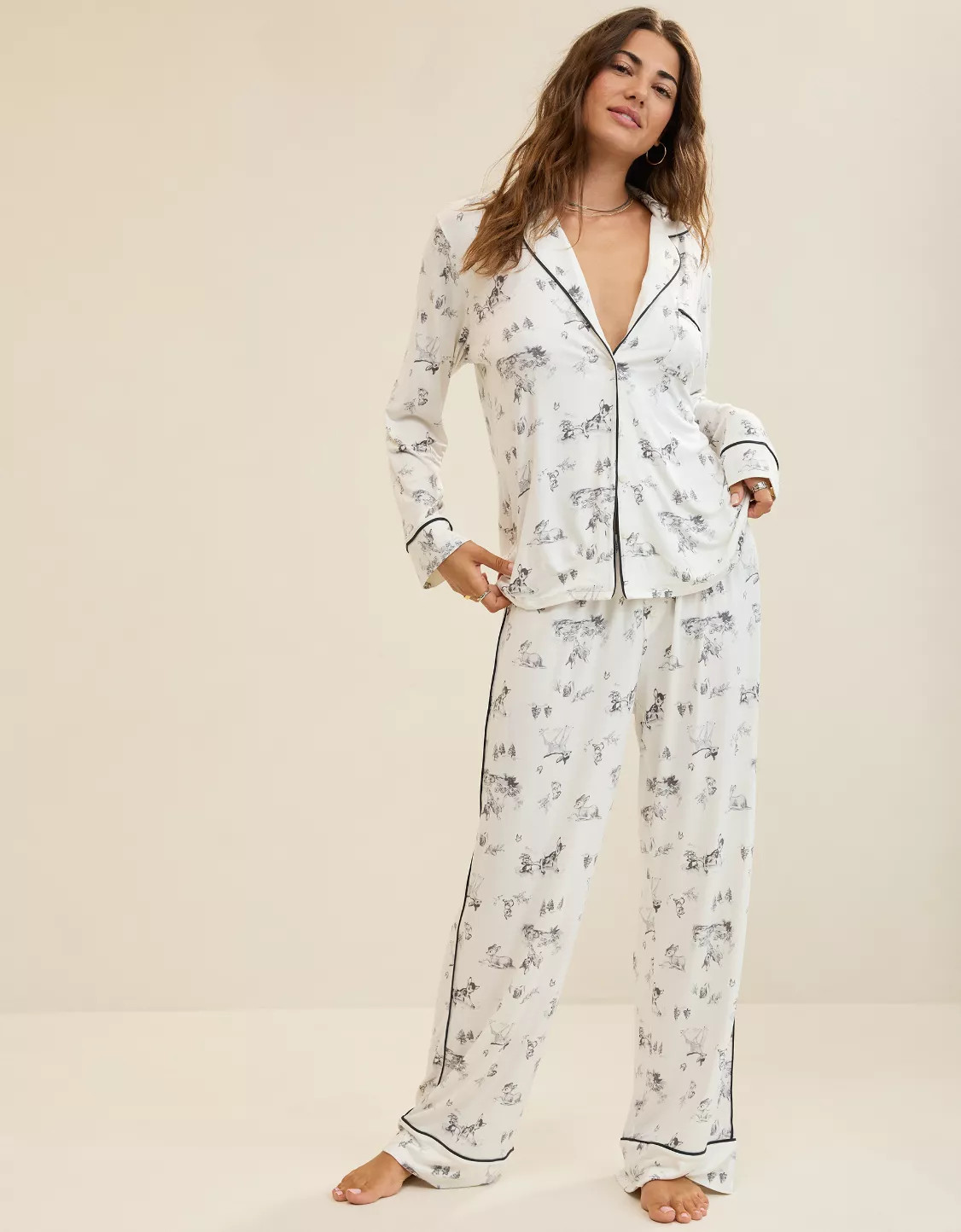 Aerie Bambi Real Soft Piping Trouser PJ | Aerie