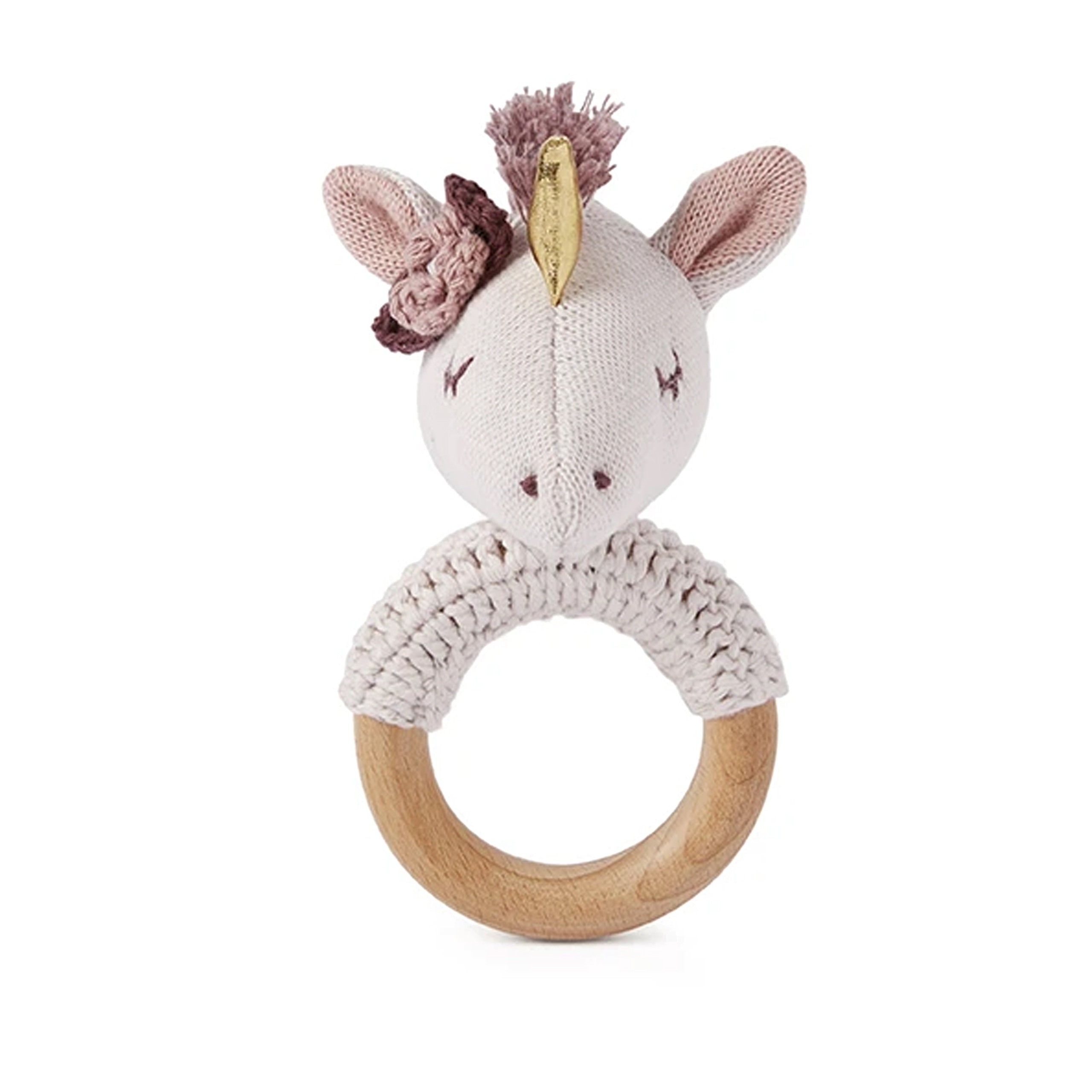 Luna Unicorn Knit Ring Rattle | SpearmintLOVE