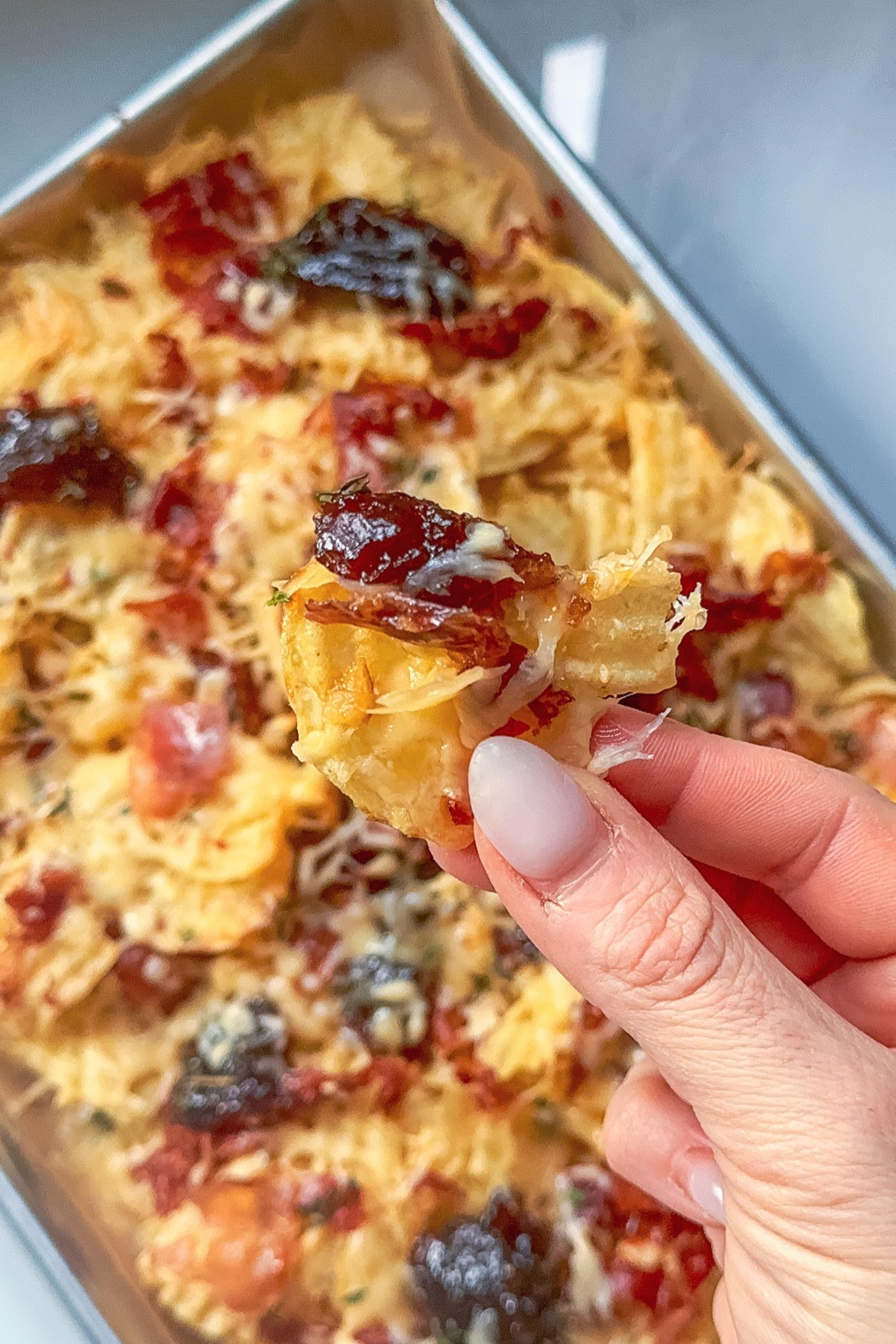 Let’s make the VIRAL charcuterie chips!

I’m constantly inspired by the amazing creators out there, and yesterday was no different. When I saw Marissa @thatcheeseplate make these, I had to try them—and they did not disappoint!

Here’s what I used:
✨ Kettle chips, @capecodchips 
✨ Gouda, @boarshead_official 
✨ Prosciutto, @principeitalia 
✨ Fig jam, @stonewallkitchen 
✨ Fresh thyme, @stopandshop 

Pro tip: Shred your own cheese for the best melt, and crisp up your prosciutto before adding it to the chips. Bake at 375°F for 10-15 minutes, then serve immediately.

Salty, crispy, cheesy perfection—who’s trying these? I’m excited to experiment with different versions! What ingredients would you love to see?? Let me know in the comments ⬇️⬇️

#charcuterieandthings #cheese #charcuterie #viral #easyappetizers #snacktime #foodinspo