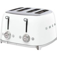 Smeg 4 Slice Toaster, Extra-Wide Slots Tsf03Whuk Retro Stainless Steel In White | Dorothy Perkins (UK)