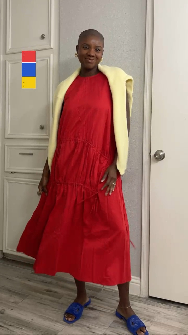 Read a line maxi dress with routine, yellow sweater, blue sandals, and L’Oreal lip color   ￼

#LTKmorningroutine #LTKBeauty