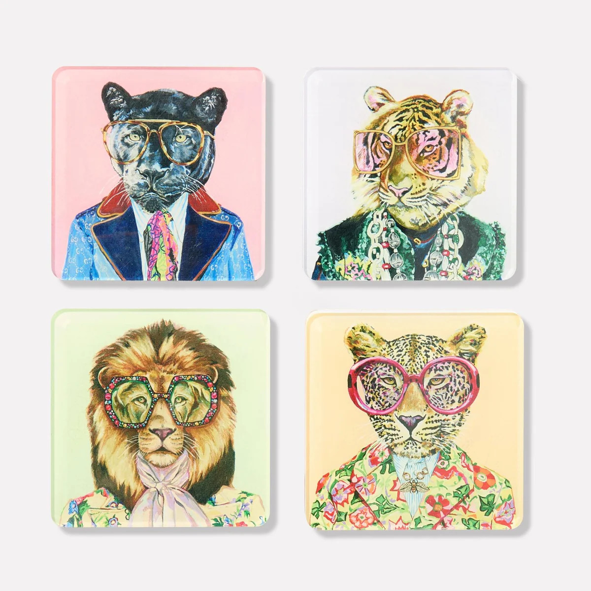 Big Cats | Set of 4 Coasters | Tart By Taylor