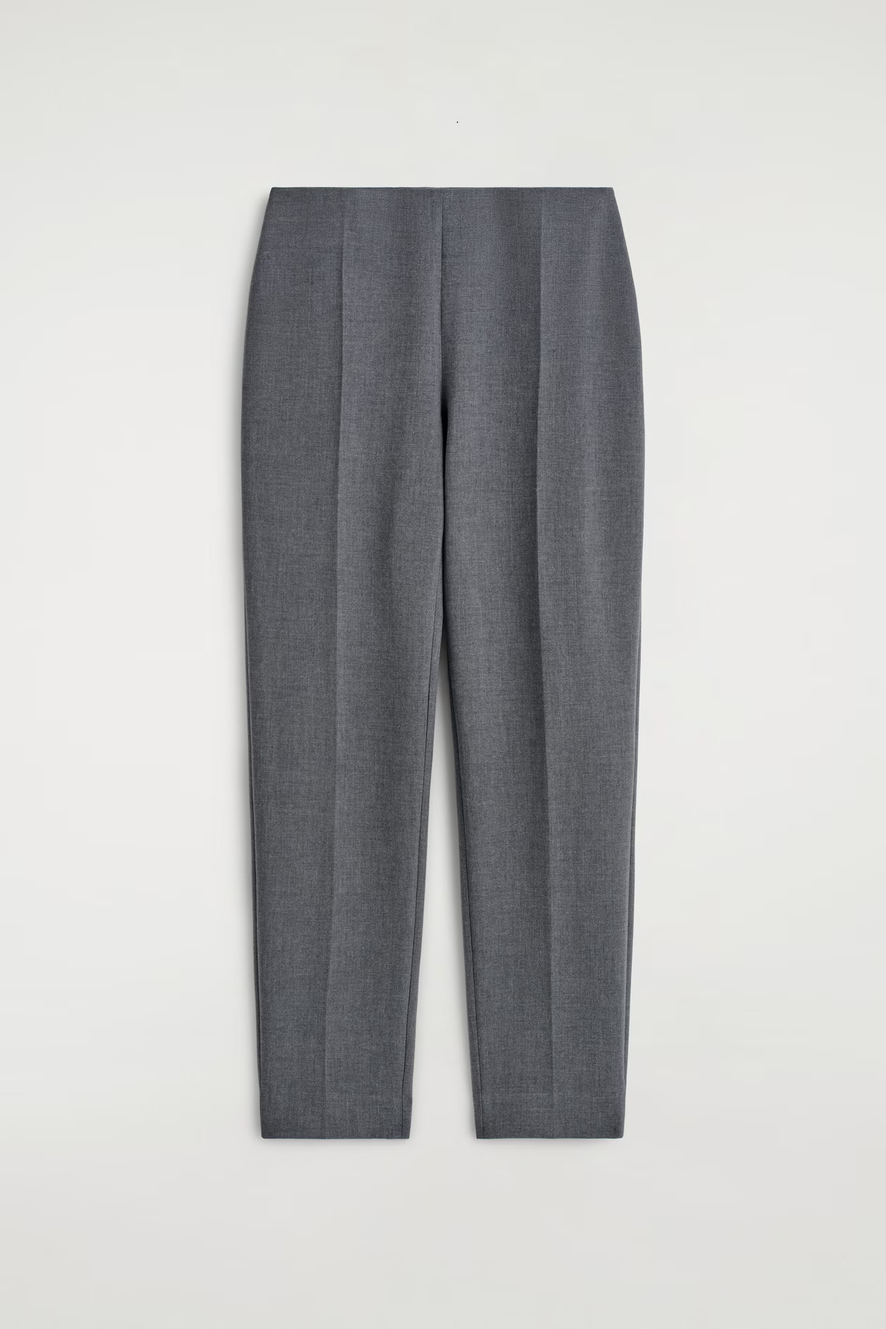 CROPPED SLIM-LEG TROUSERS - GREY MÉLANGE | COS GB | COS UK