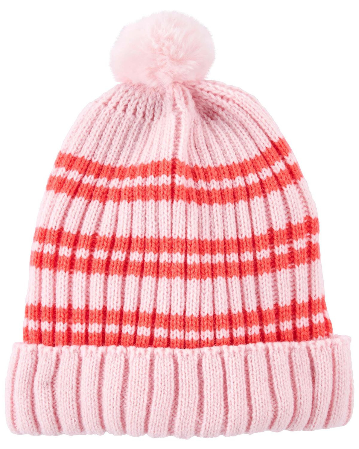 Pink/Orange Toddler Striped Beanie | carters.com | Carter's