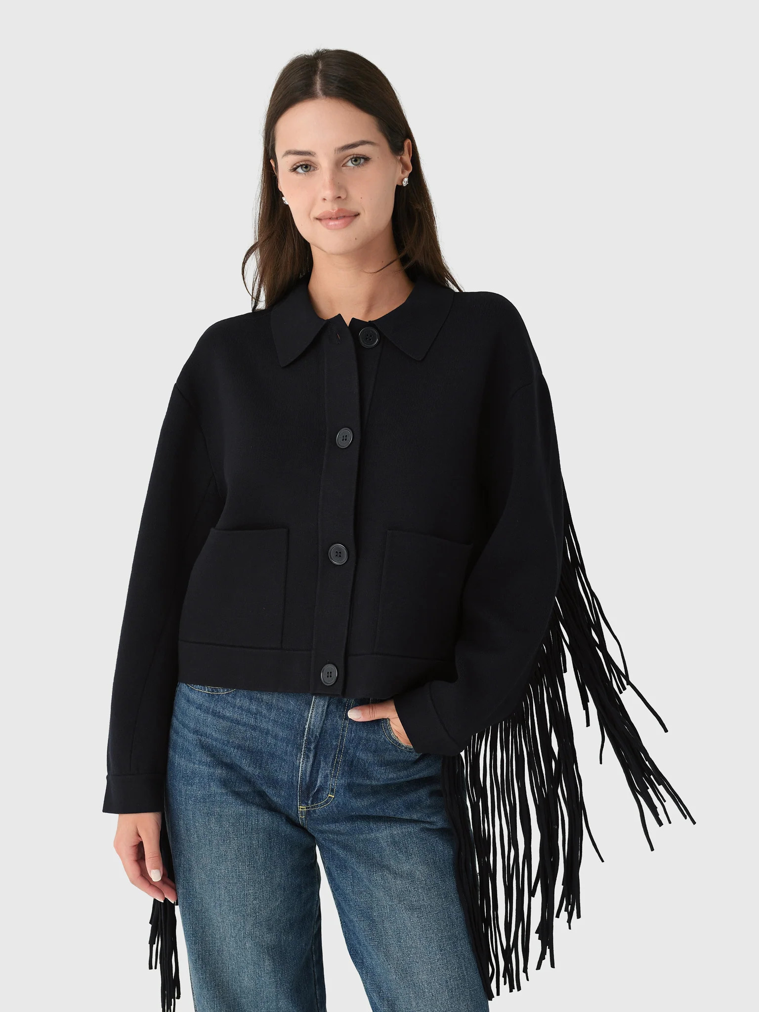 ESSENTIEL ANTWERP
                      
                     Women's Istern Fringe Jacket | Saint Bernard