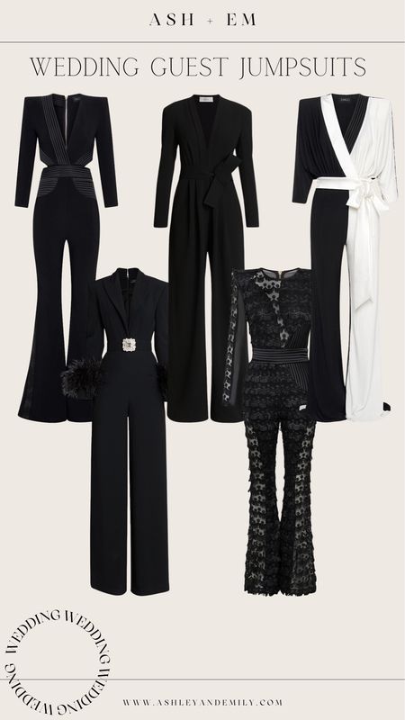 Black and white wedding guest jumpsuits - wedding guest jumpsuits 

#LTKwedding #LTKFind #LTKSeasonal