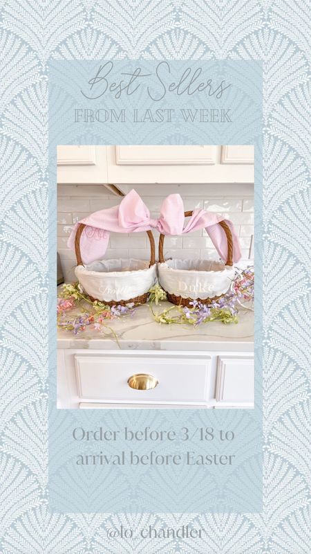 These Easter baskets are precious and you’ve all been loving them just as much as me! Order before the end of day on 3/19 to ensure arrival before Easter!




Easter basket
Spring decor
Easter decor 
Kids must have
Holiday decor
Top sellers
Personalized Easter basket 

#LTKfamily #LTKkids #LTKSeasonal