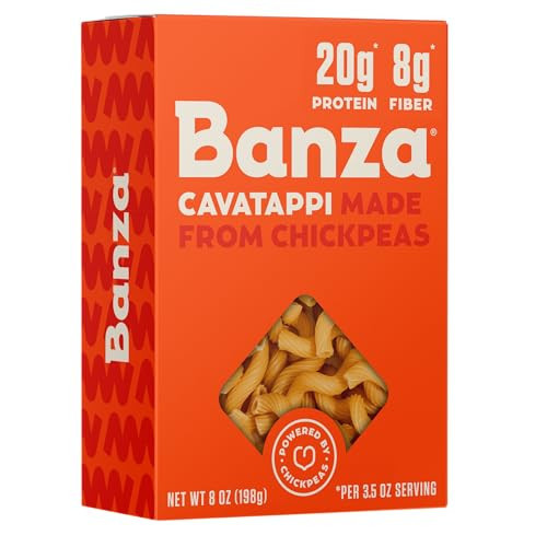 Banza Cavatappi Pasta from Chickpeas - Gluten Free, High Protein, and Lower Carb Protein Cavatappi Chickpea Pasta - 8oz | Amazon (US)