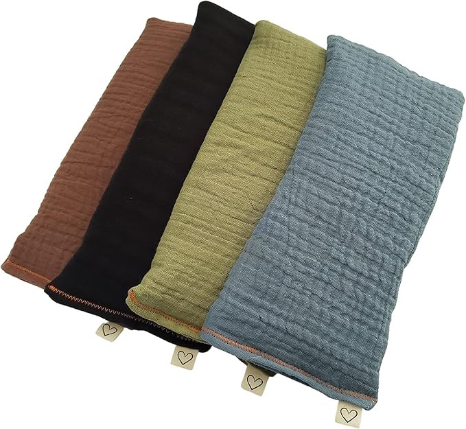 Peacegoods Unscented Organic Flax Seed Eye Pillows - 4 x 8.5 - Soft Cotton - Soothing & Relaxing ... | Amazon (US)