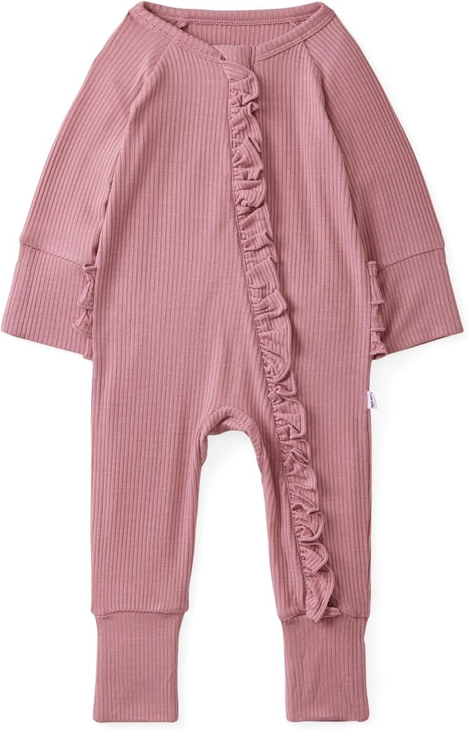 Little Sleepies Ruffle Zippy, Newborn Pajamas, Viscose from Bamboo Baby Pajamas, Girls Newborn Sl... | Amazon (US)